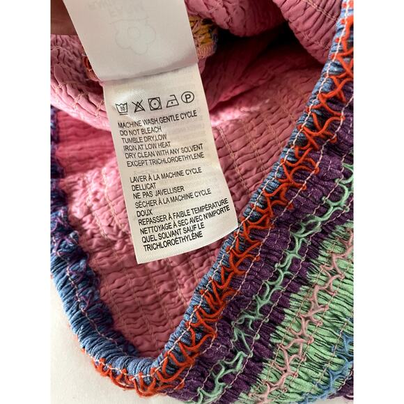 Farm Rio Embroidered Stripes Mini skirt S - Picture 7 of 9